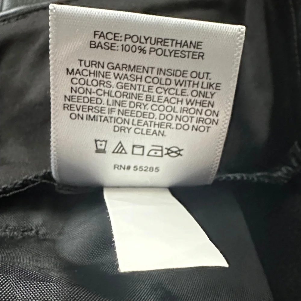 Express High Waist FAUX Black Leather Shorts - Picture 4 of 4